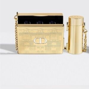 Dior Elegant Gold minaudiere with Chain and Cylinder